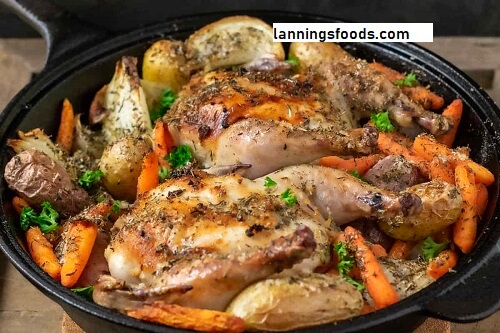 Cornish Hen Recipe Seared in a Cast Iron Skillet