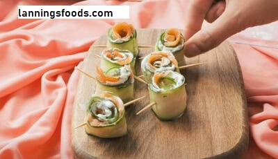 Chatelaine Smoked Salmon Roll on Cucumber Recipe