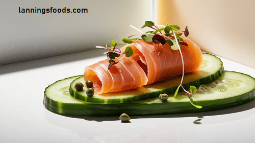 Chatelaine Smoked Salmon Roll on Cucumber Recipe