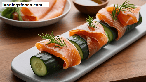 Chatelaine Smoked Salmon Roll on Cucumber Recipe