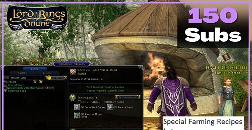 Special Farming Recipes Lotro